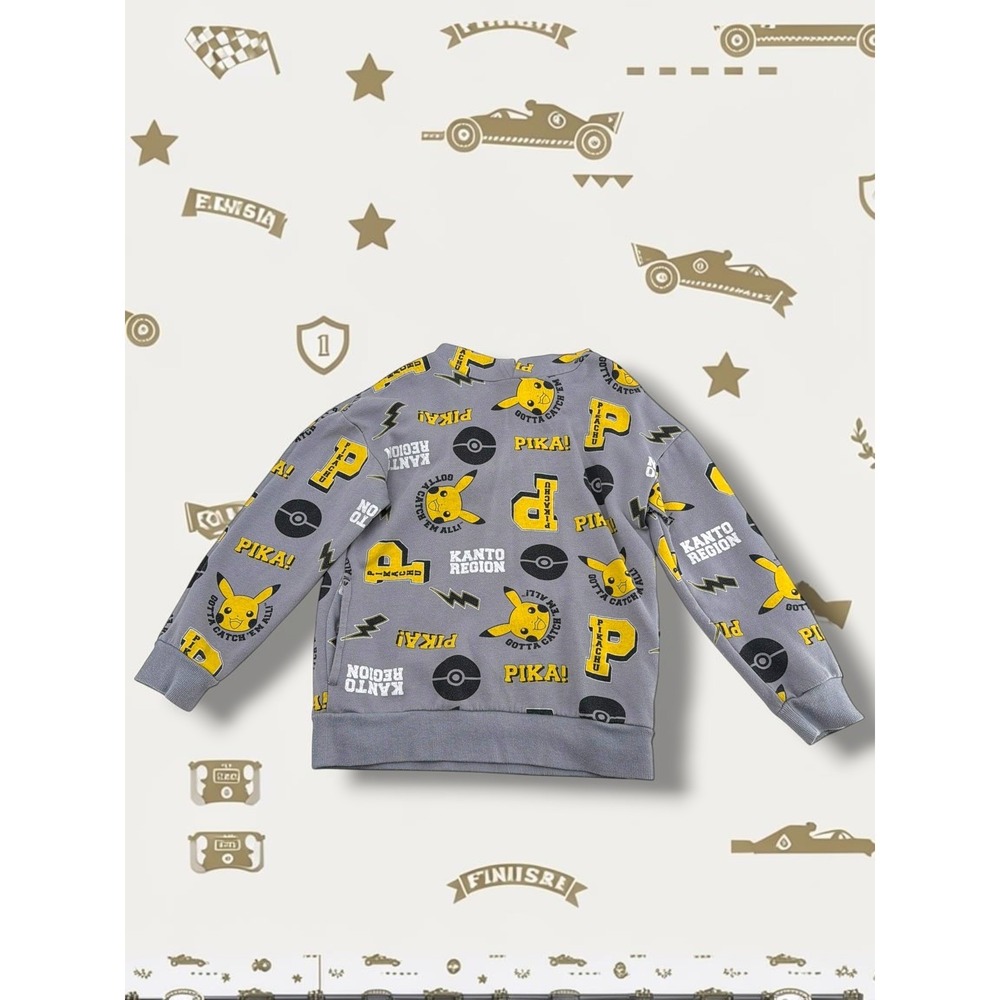 Pokemon Pikachu Kanto Region All Over Print Fleece Hoodie Size S